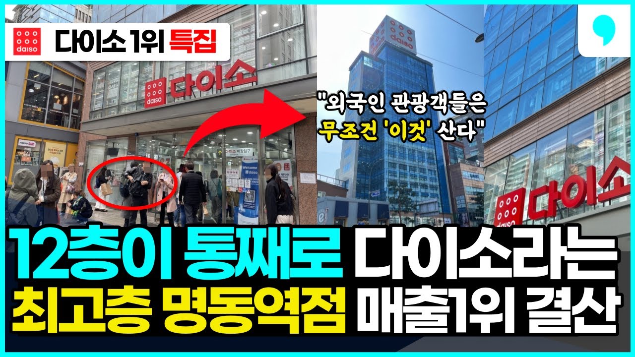 국내 최고층(12층) '다이소 명동역점'에서 매출 1위 찍은 다이소 추천템 몰아보기