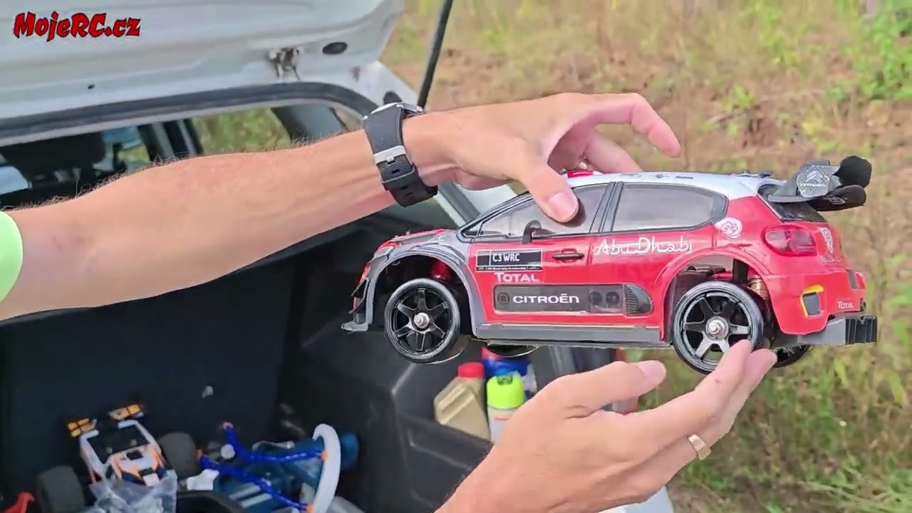 Test na 3S lipo baterii- Amewi- Hyper Go Citroen C3 WRC Rally/Drift 4WD 1:14 Gyro.