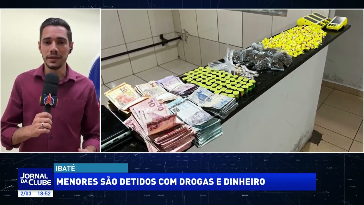 Menores são detidos com drogas e dinheiro - Jornal da Clube 2ª Edição (02/03/2026)