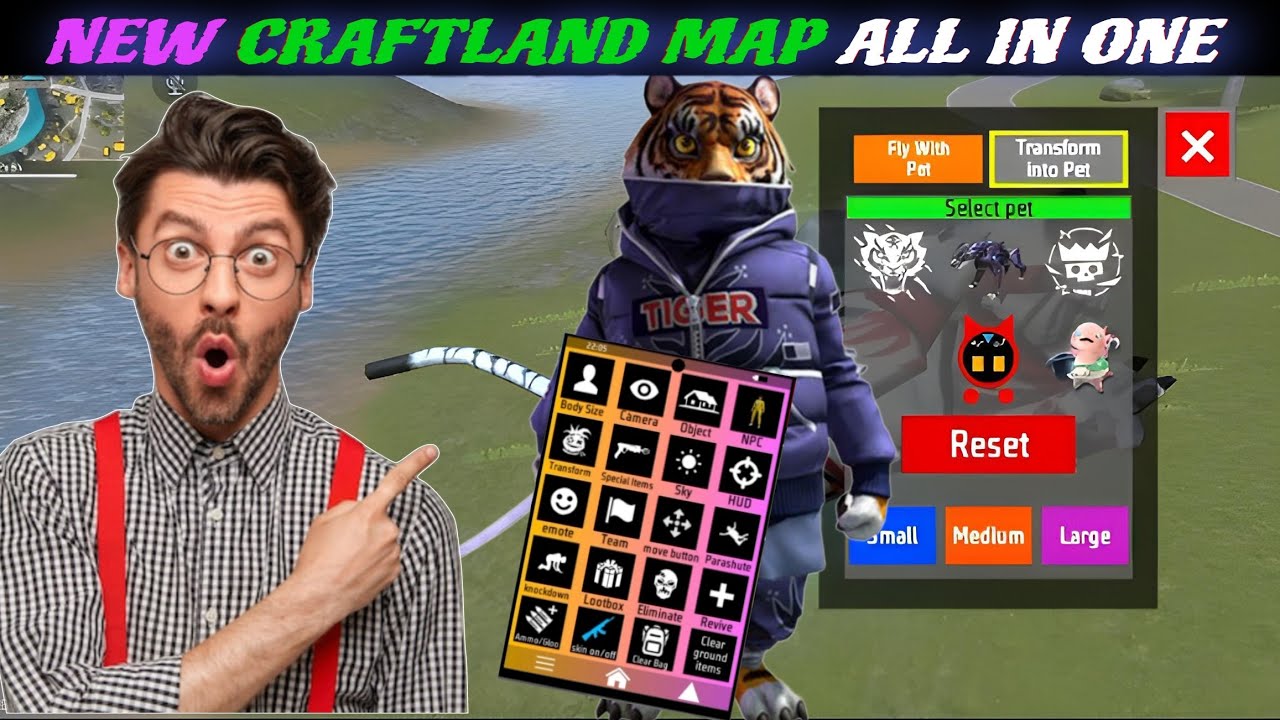 NEW CRAFTLAND MAP ALL IN ONE 🔥🇮🇳 TRANSFORM INTO PET & MEDKIT+EMOTE CRAFTLAND MAP CODE 🐅😱 | | ABKN 🇮🇳
