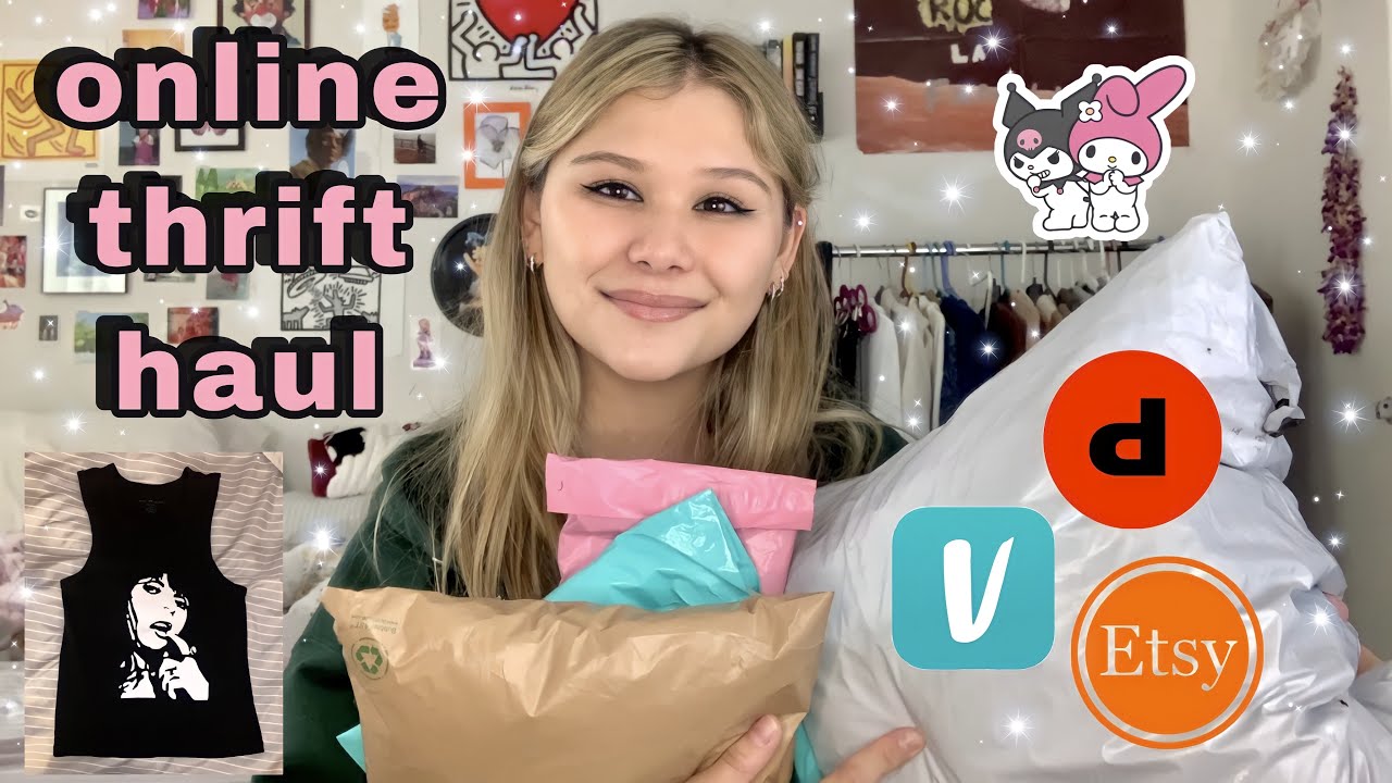 online unboxing thrift haul ★ depop, vinted, etsy, etc! (try on)