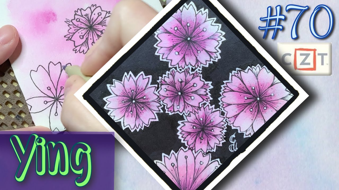 YING || Easy Zentangle ® Patterns || Day 70 || 100 Days of Zentangle 2020