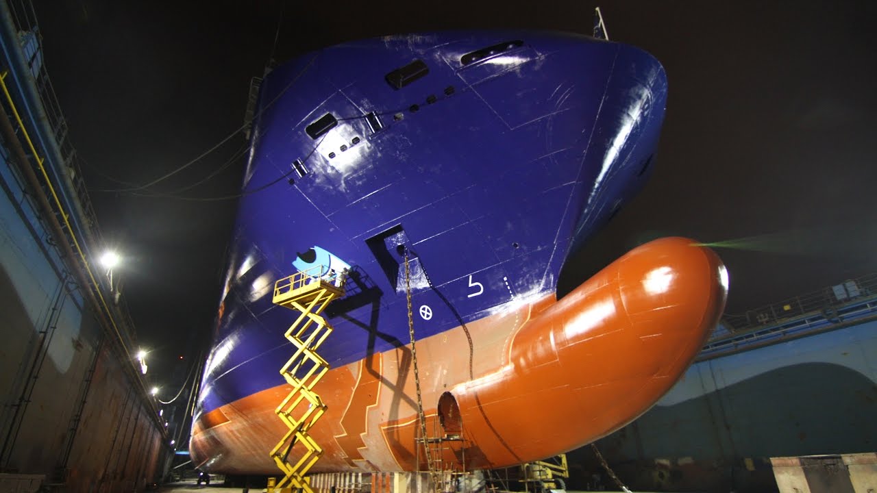Dry dock of M/V Neptune Thelisis at ODESSOS Shipyard - Varna, Bulgaria