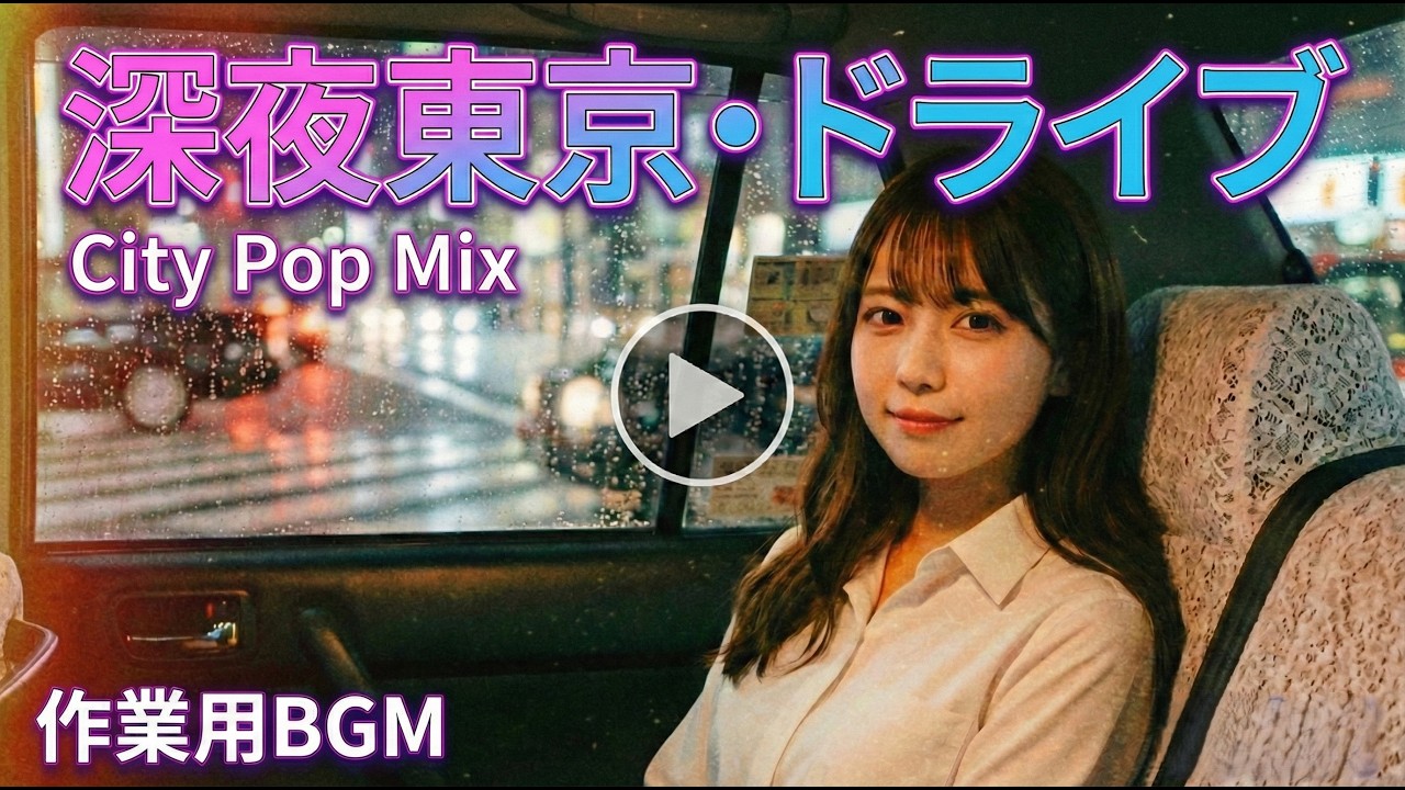Midnight in 80s Tokyo: Retro Taxi Ride with City Pop Jazz 🌙🚖 | Immersive Music for Study & Focus