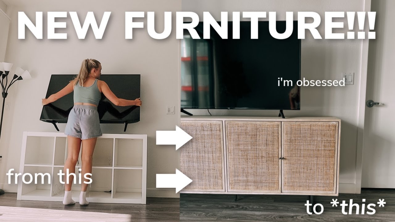 NEW FURNITURE!! getting my tv stand (& i'm obsessedddddd)
