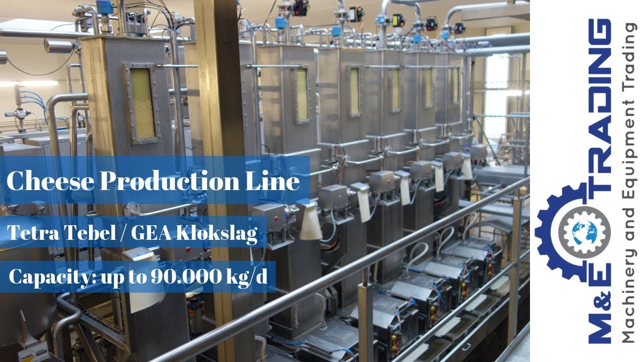 Tetra Tebel Cheese Production Line for up to 90.000 kg cheese per day (used)