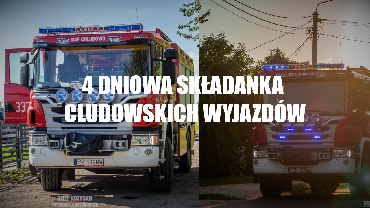 4 DNIOWY MIX CHLUDOWSKICH ALARM&Oacute;W - OSP CHLUDOWO DO 4 ZDARZEŃ
