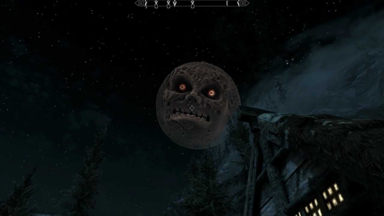 Majora's Mask Moon in Skyrim
