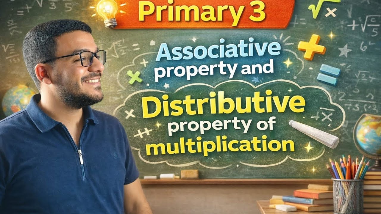 1》Associative property and Distributive property of multiplication. Primary 3