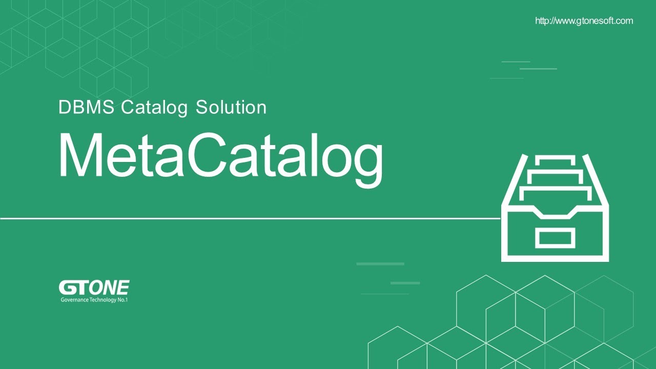 (ENG)GTONE's DBMS Catalog Solution - MetaCatalog