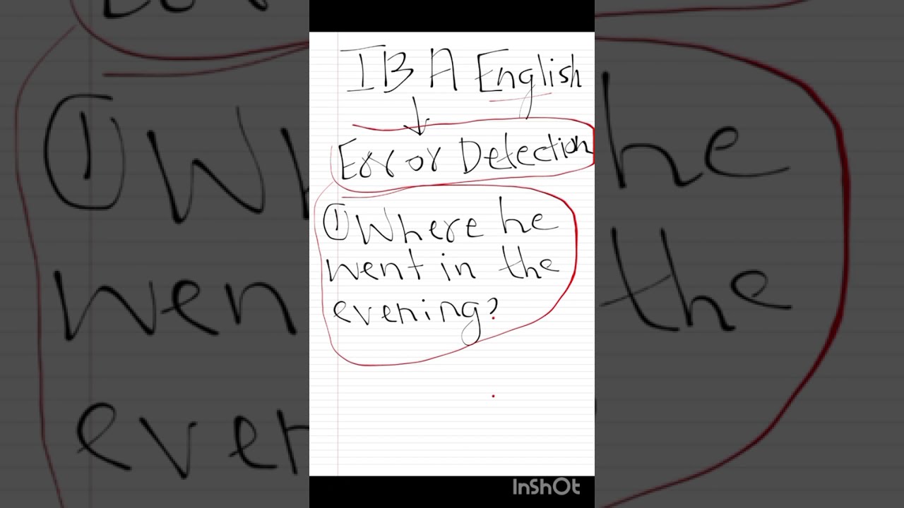 IBA Error Detection| English| Intermediate and JST jobs 