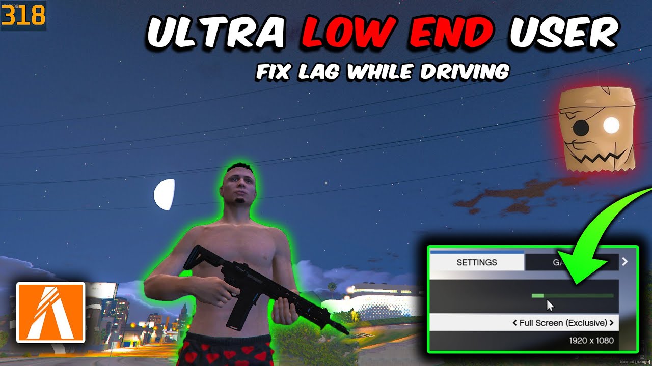 FiveM [ GTA V ] Ultra Low End PC Fix Lag While Driving (4GB & 8GB RAM 318+FPS) | FPS BOOST Citizen