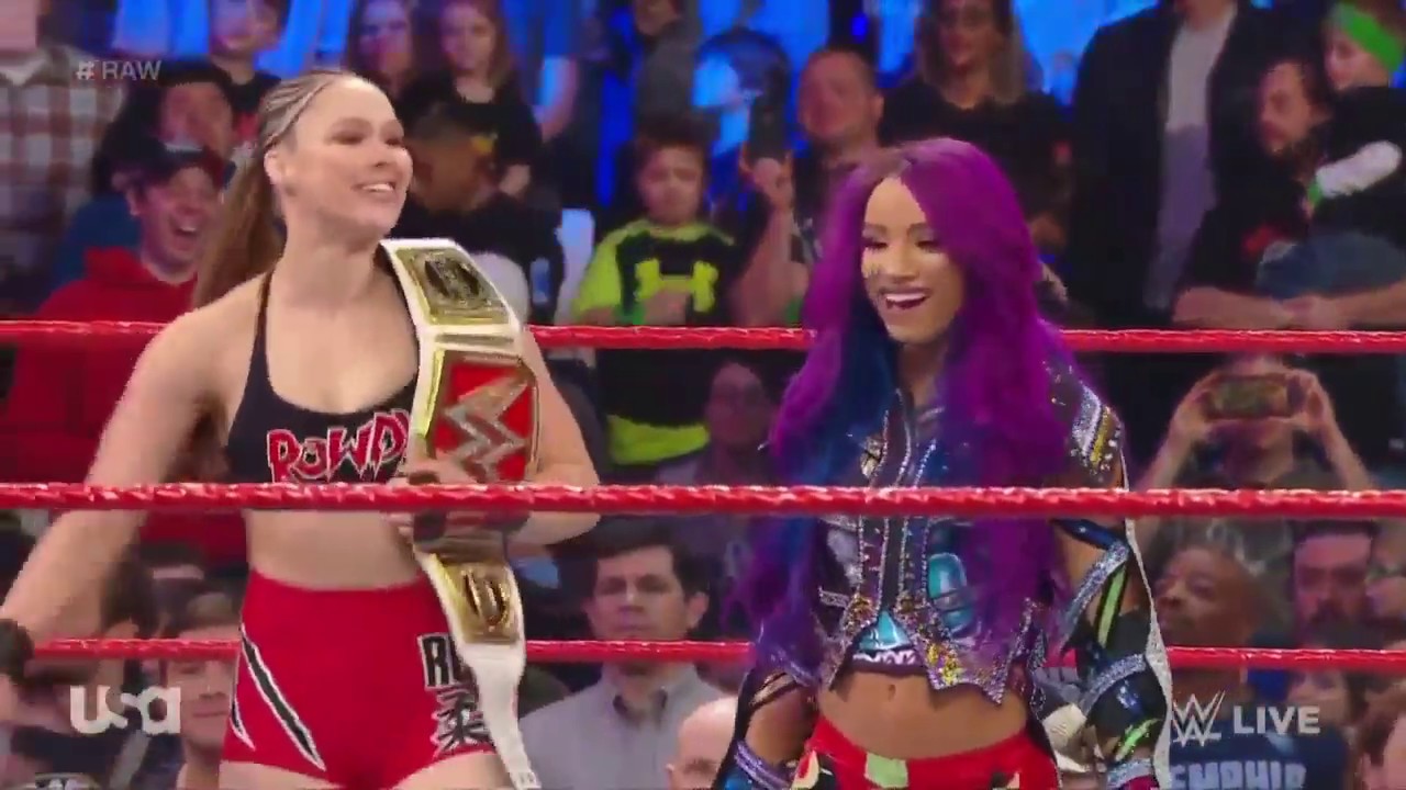Ronda Rousey & Sasha Banks vs Nia Jax & Tamina