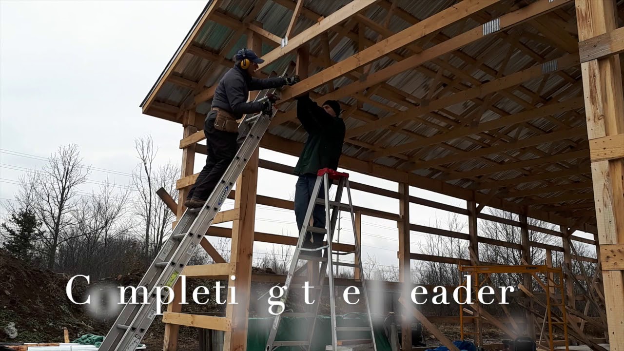 Pole Barn Build #14:  Framing the Overhead Door