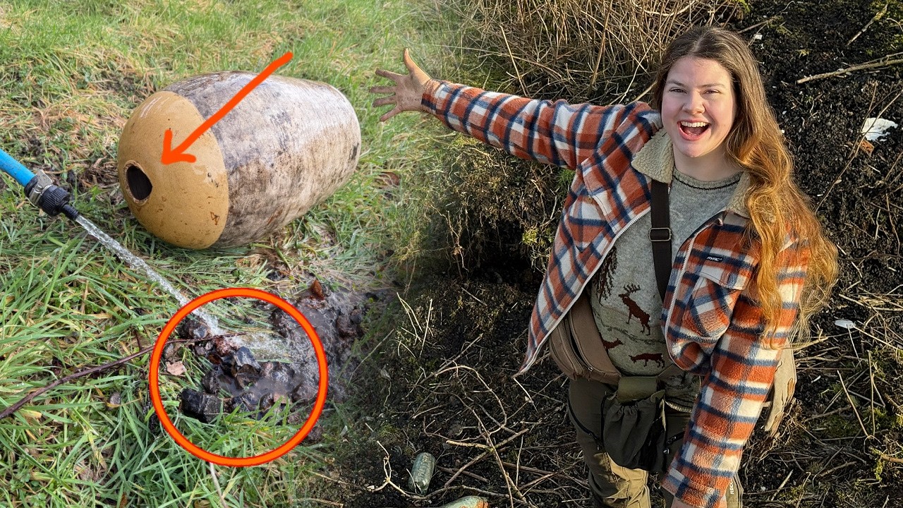 What did we Find Hidden Inside this Huge Victorian Jar After we Got Home? Mudlarking Scotland