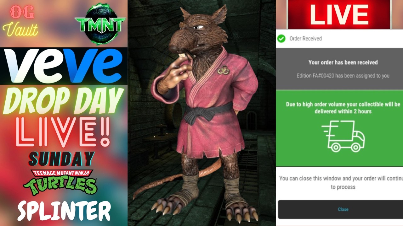 Прямой эфир в день дропа на VeVe! TMNT Splinter FA Blind Box: цифровые коллекционные NFT! + Откры...