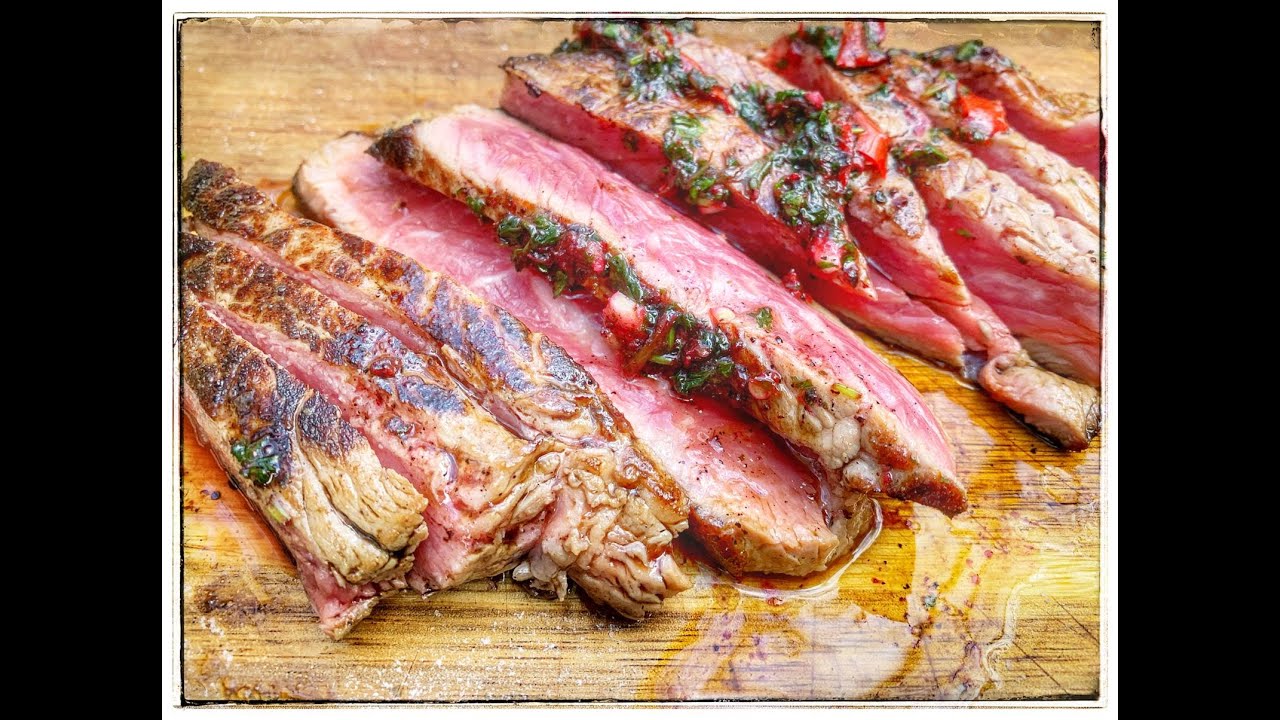 Dry Aged Roastbeef / Rumpsteak / Feuerplatte / Chimichurri / Argentinien / Saarland / ASMR Style