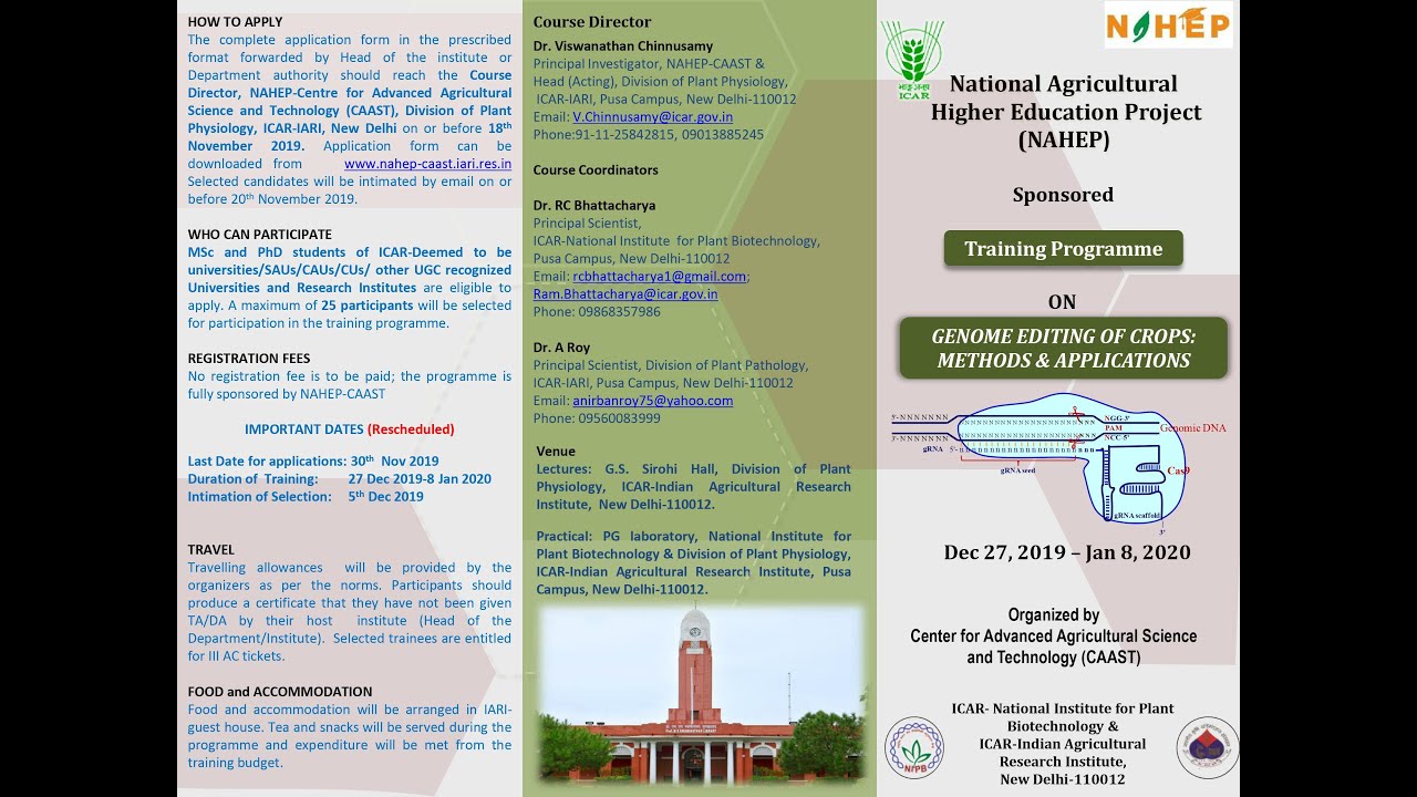 Recent Developments in CRISPR variants by Deepak Singh Bisht, NIPB, New Delhi_dec30,12