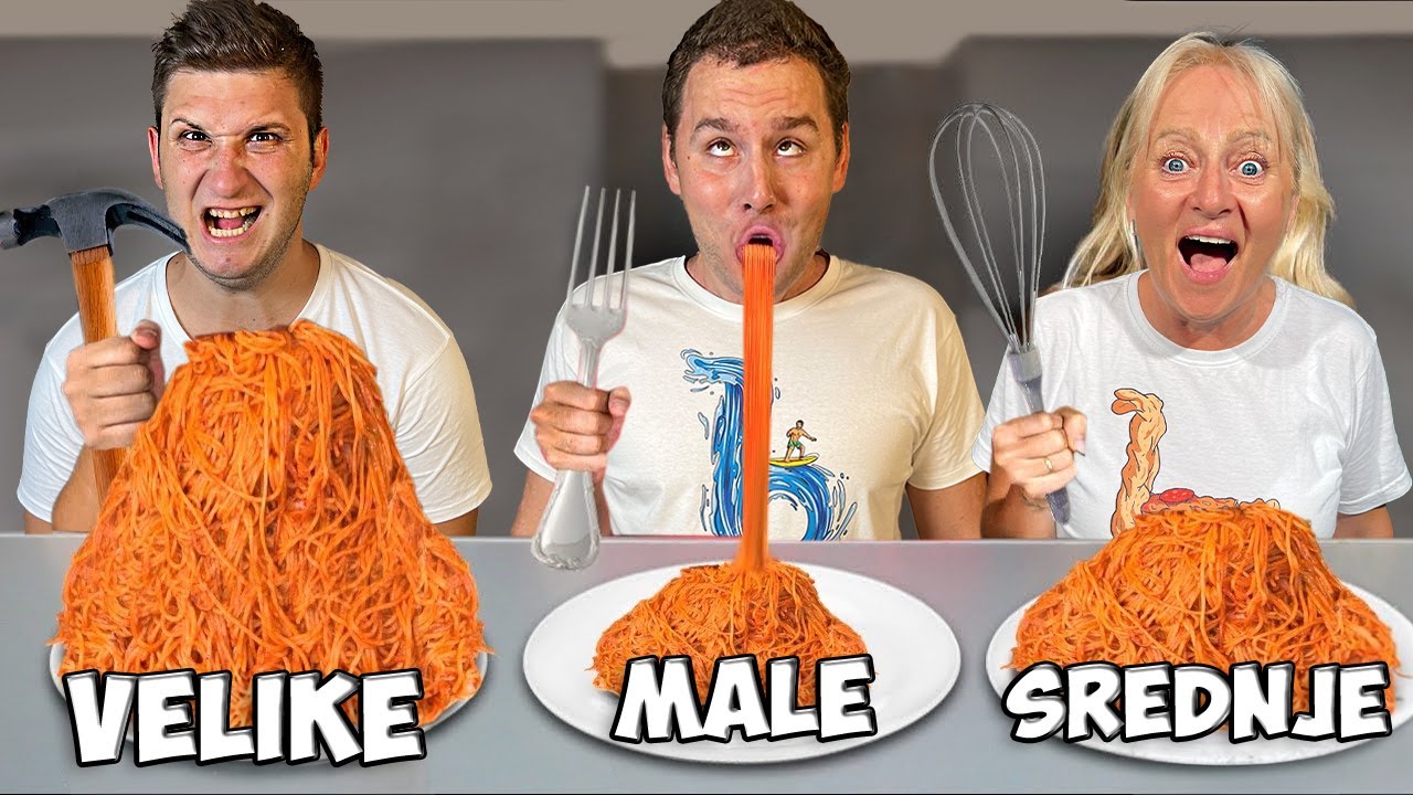 VELIKE SREDNJE ili MALE ŠPAGETE!