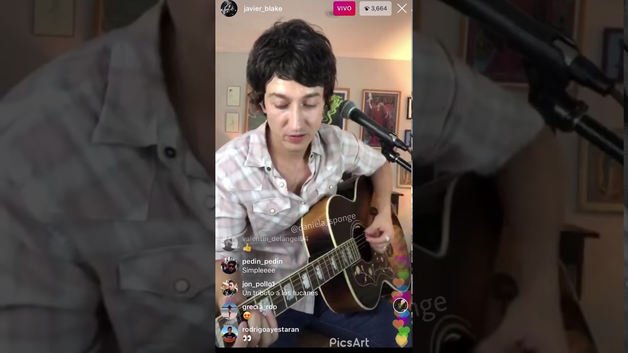 Un Par de Palabras - Javier Blake - LIVE INSTAGRAM - COVER - HOMBRES G