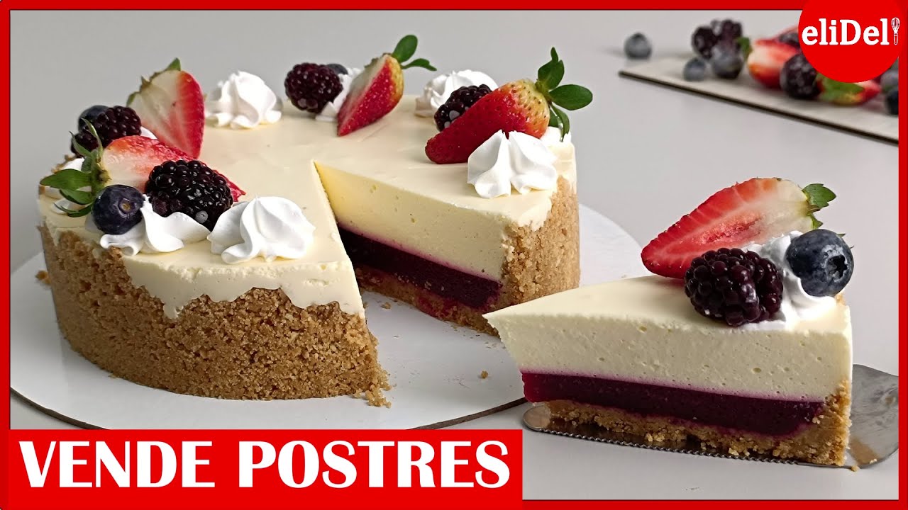 💥Postre SIN HORNO Fácil y Rápido para VENDER de FRUTOS ROJOS🍓