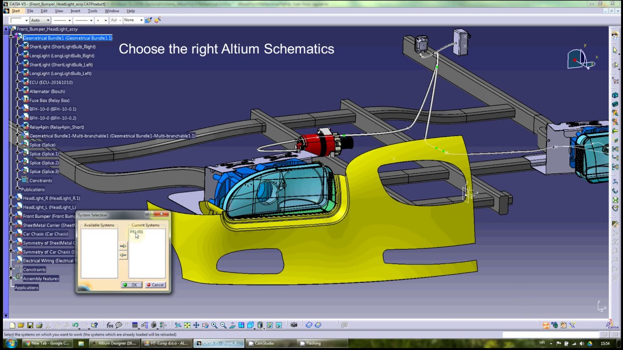 Altium Designer Schematics to CATIA Electrical Translator Tool for Wire Harness