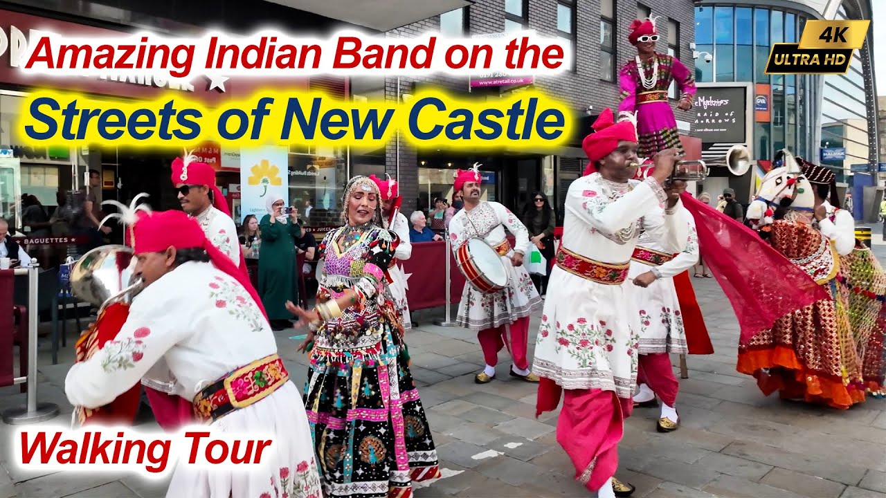Amazing Performance: Beautiful Indian Girl Dances in Newcastle City Centre || Walking Tour