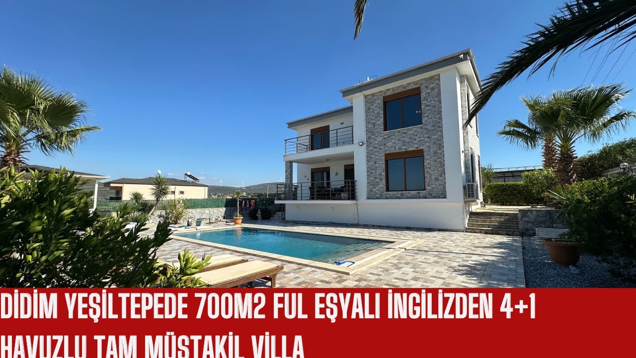 DİDİM YEŞİLTEPEDE 700m2 ARSA İÇİNDE MÜSTAKİL VİLLA İNGİLİZDEN SATILIK #didim #didimaltinkum #villa 