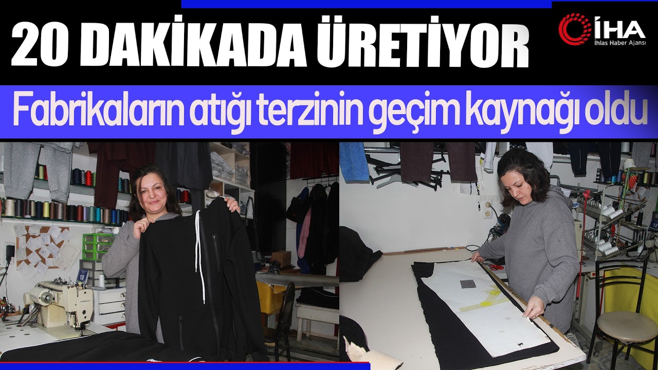 Fabrikaların atık kumaşlarını satın alıp, 20 dakikada kıyafet üretiyor