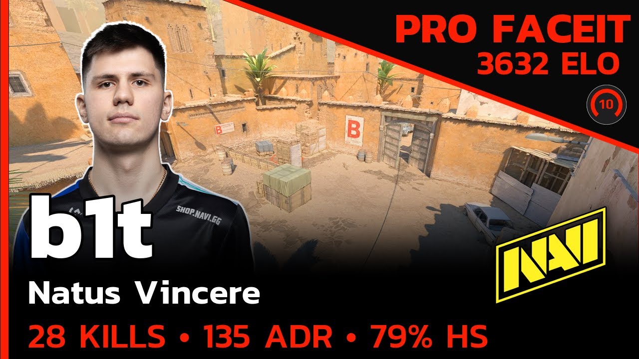 DUST2 at 3600 ELO is TOO EASY for b1t NAVI🔥 (DUST2) FACEIT LVL 10 | CS2 POV | Jul 24, 2024