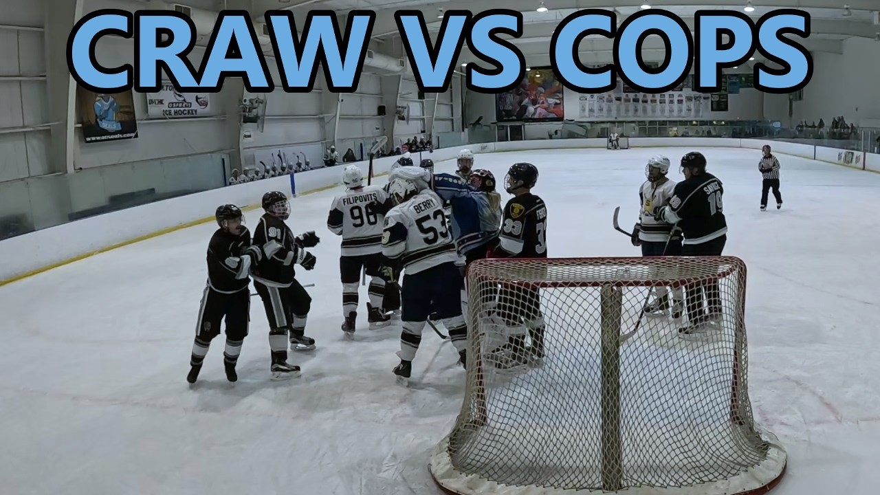 CRAW vs COPS...*MIC&rsquo;D UP* Go Pro Hockey Goalie
