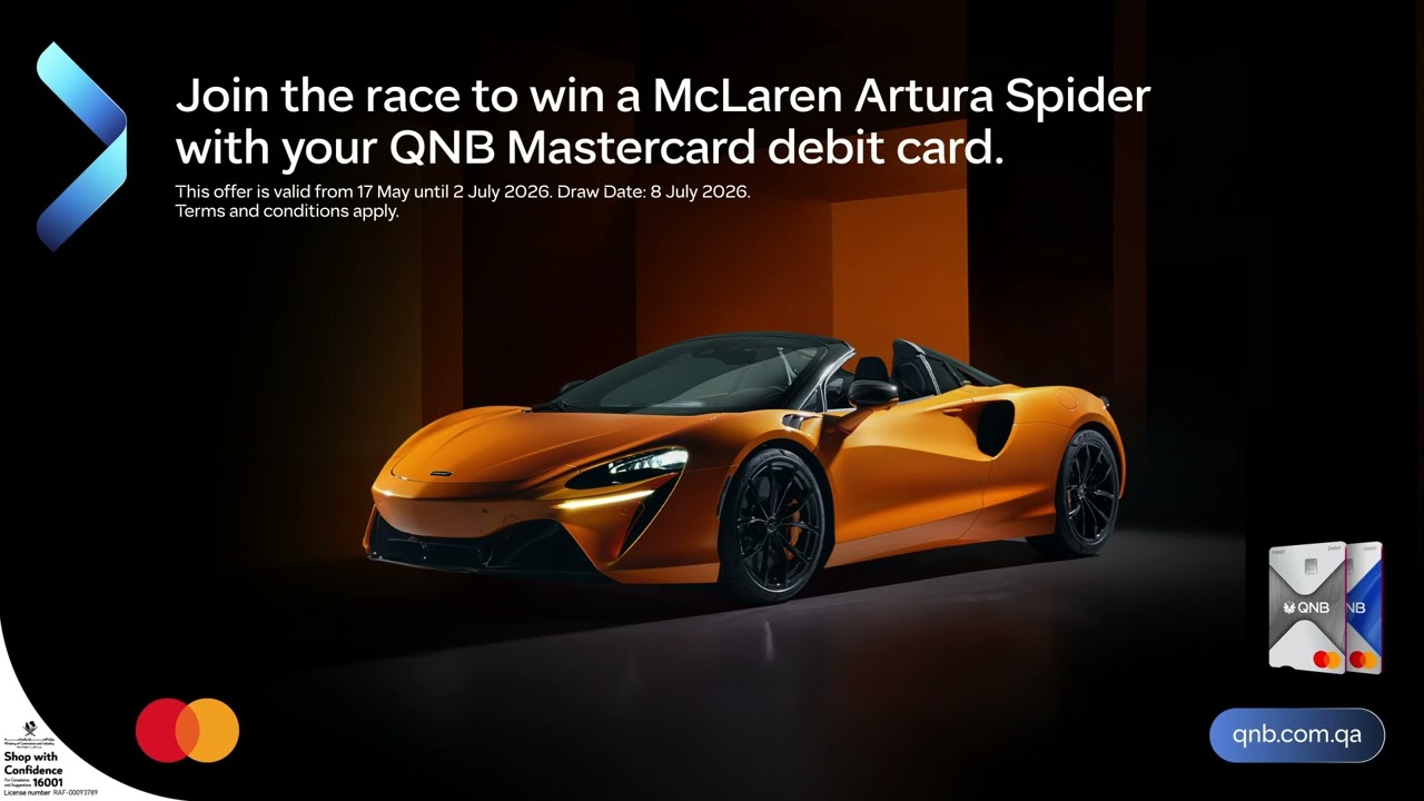 Your Chance to Win a McLaren Starts with QNB Mastercard