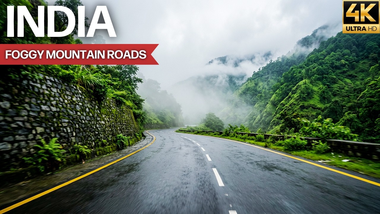 Scenic Drive India 4K 🇮🇳 Driving Through India's Foggiest Mountain Road | POV Drive, No Commentary