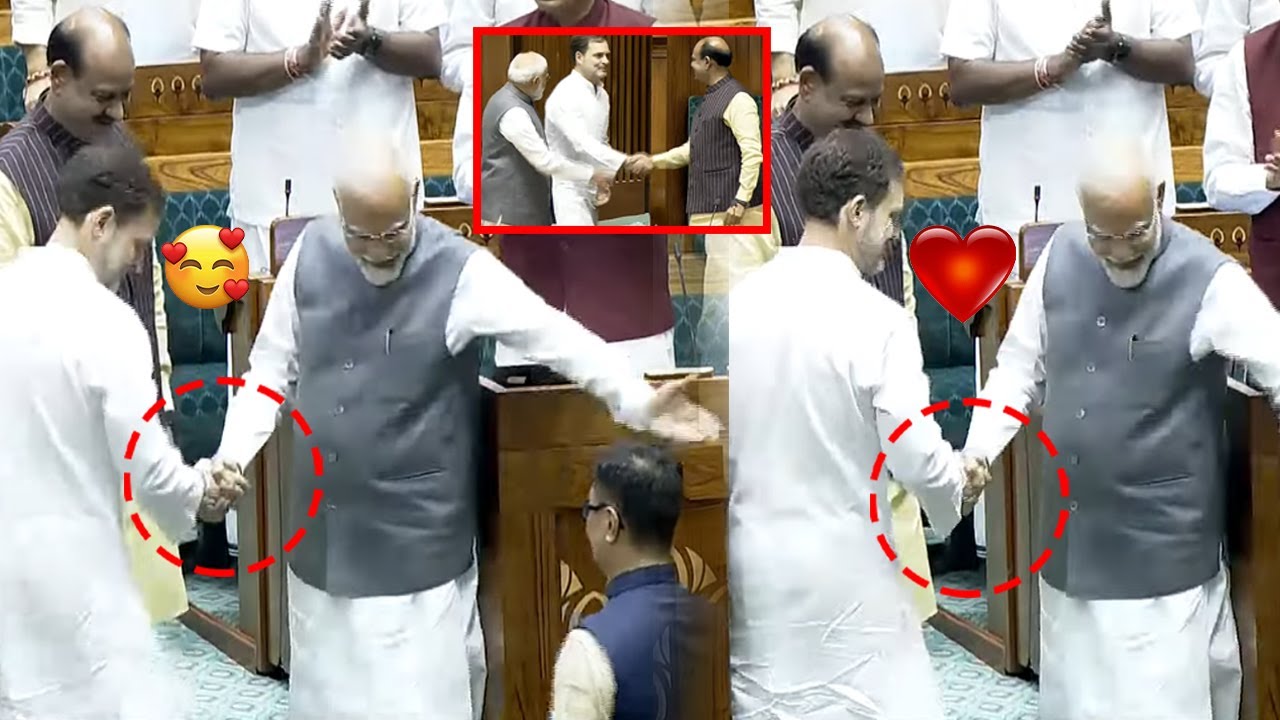 Parliament VIRAL Video : Rahul Gandhi , PM Modi Shake Hands In Lok Sabha 2024 | Om Birla | YOYO TV