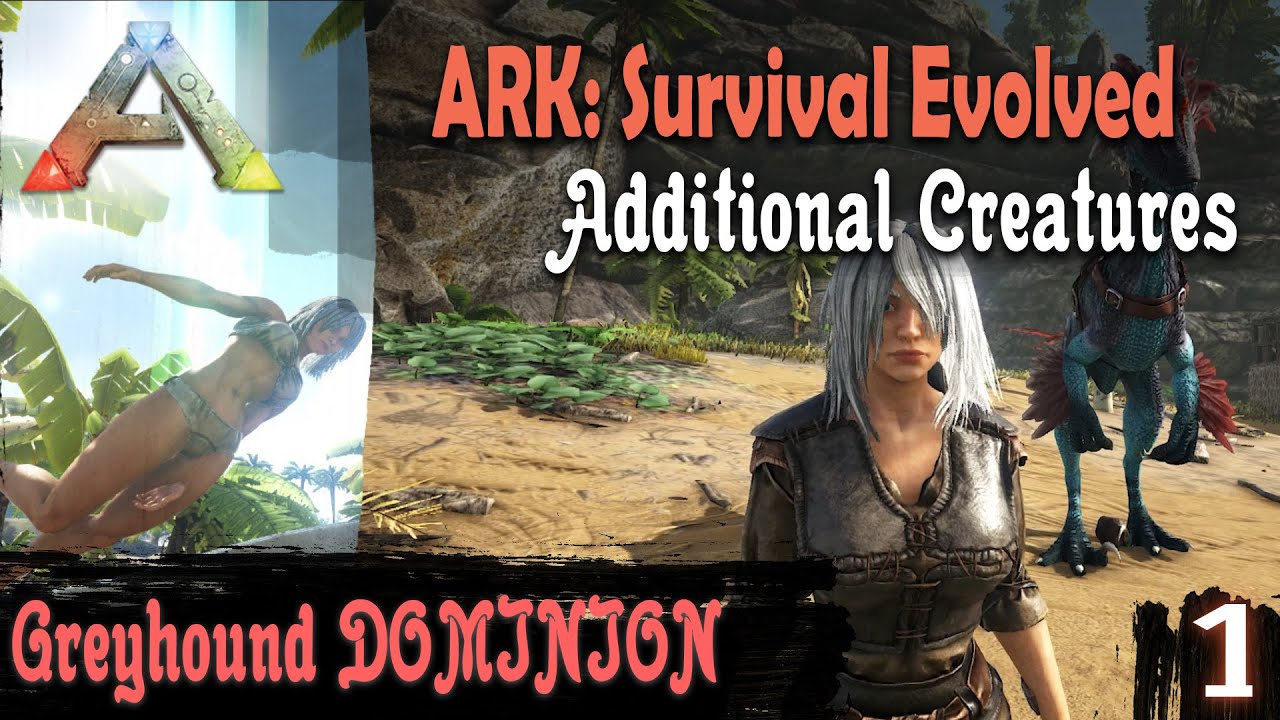 ARK: Survival Evolved с модом Additional Creatures на карте The Island |  Тяжелое начало выживания