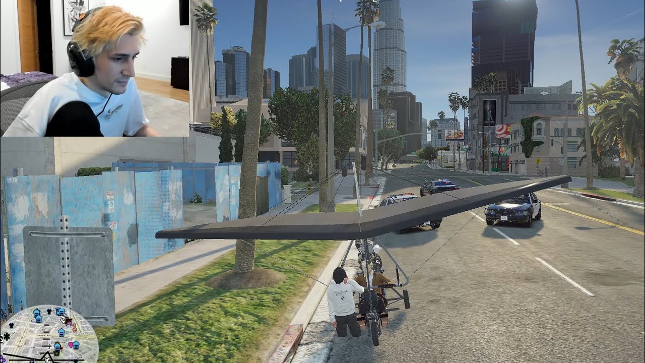 Xqc and Marty get Pulled over in a Glider and get into Chase | GTA RP NoPixel 3.1