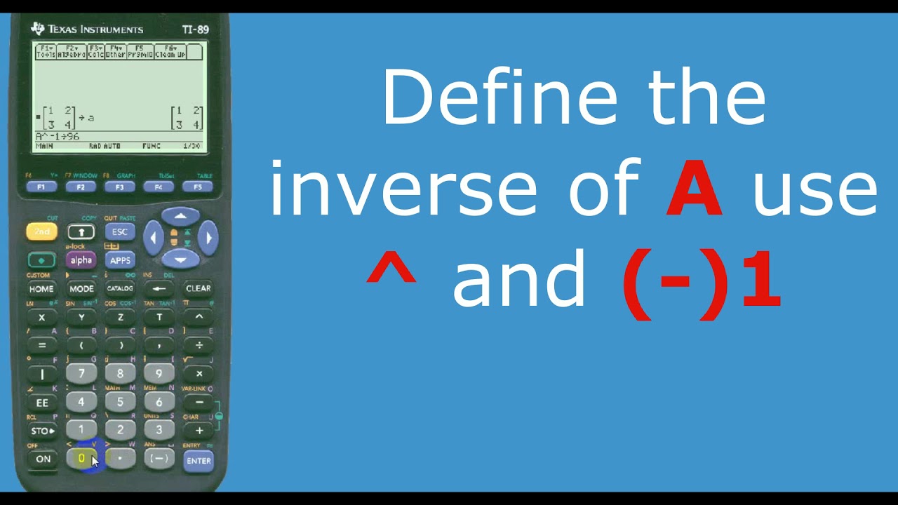 Matrix inversion TI 89