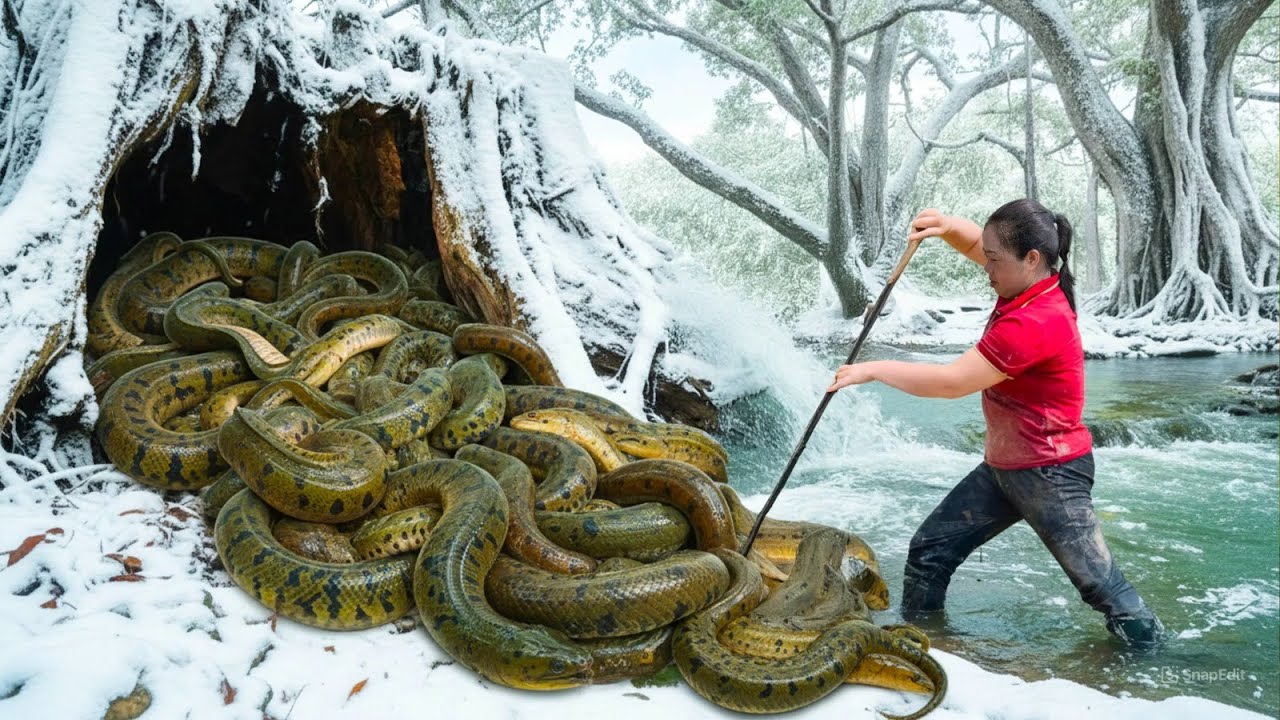 Harvesting Thousands Ghost Snake In The Village Coldest Go to Market Sell | How to trap snakes.