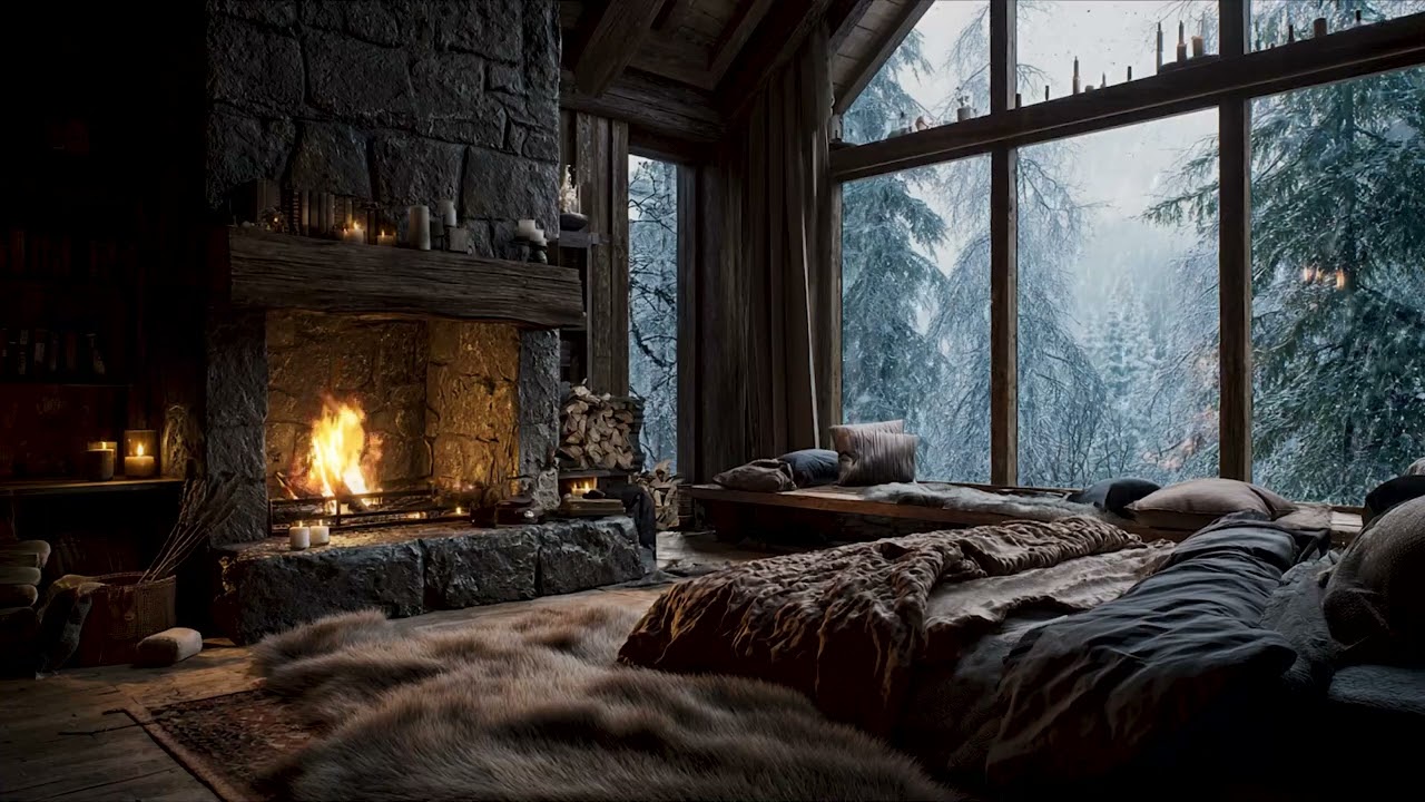 Fireplace Ambience with Soft Crackle &ndash; Peaceful Night Sounds for Deep Sleep and Meditation