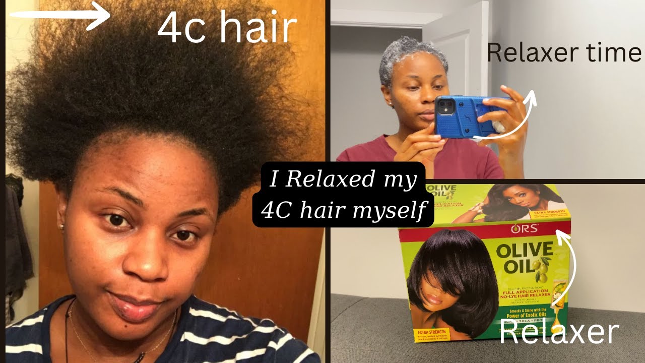 RELAXING MY NATURAL 4C HAIR| NATURAL TO RELAXED
