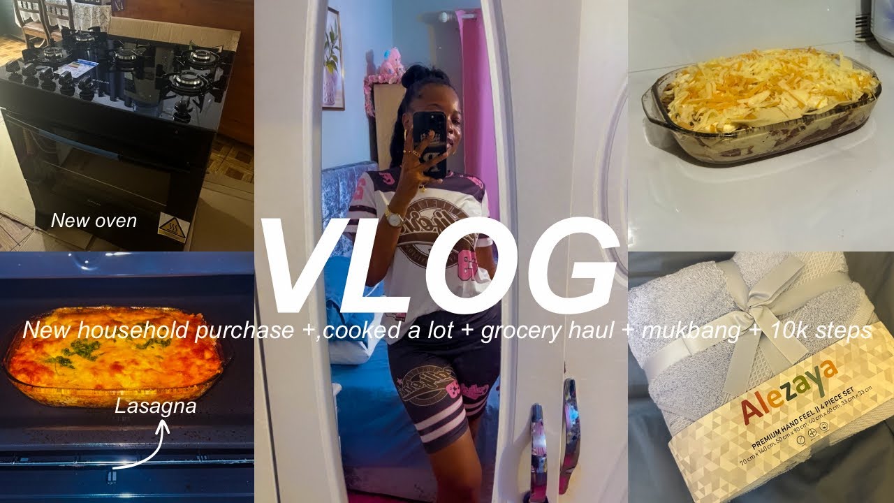 VLOG: New household purchase +cooked a lot + grocery haul + mukbang + 10k steps