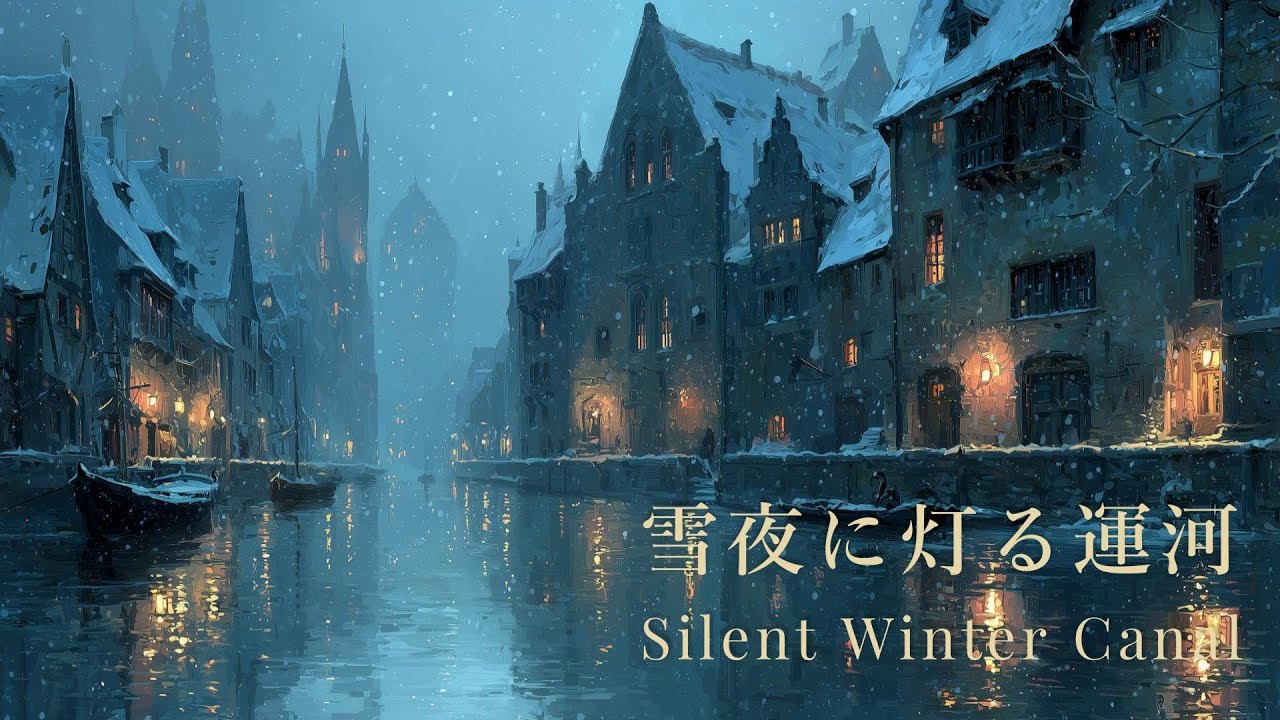 【Piano BGM】Silent Winter Canal － 雪夜に灯る運河