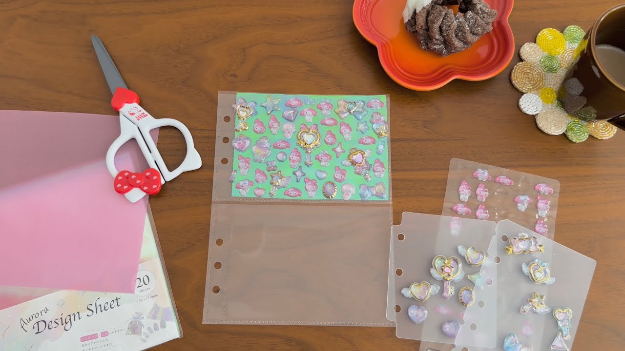 〔✴︎ときめきノート✴︎〕初めてのシール帳作り🧸🎀🐰｜思い出のボンボンドロップシール✨