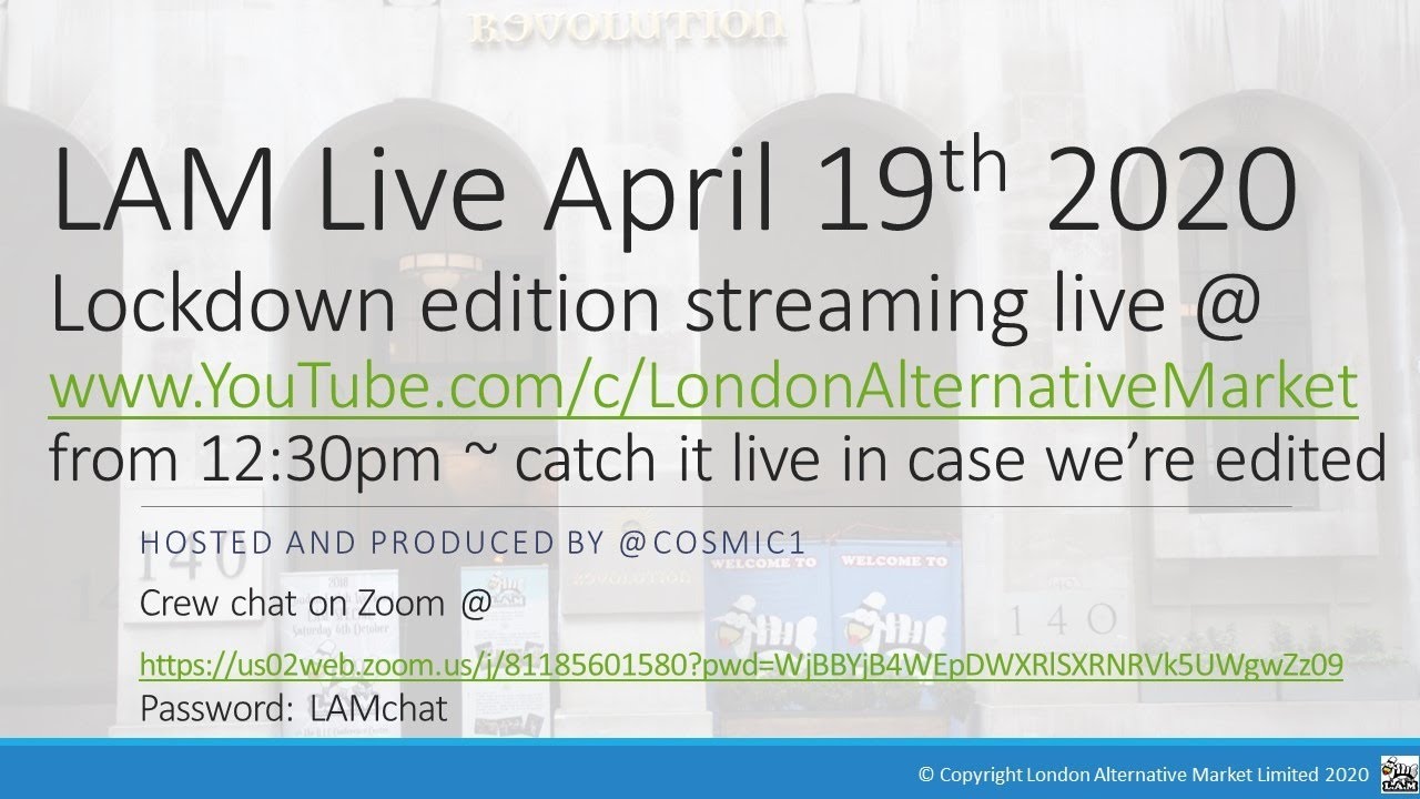 LAM Live 19th April 2020 ~ Lockdown edition part 1 of 2