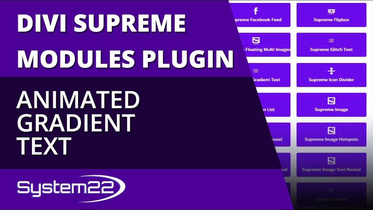 Divi Supreme Modules Animated Gradient Text 👍