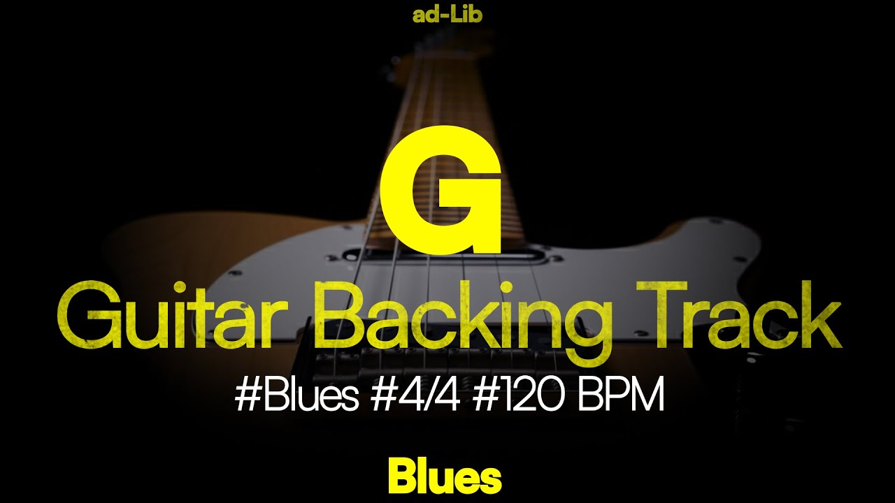 G Shuffle blues Guitar backing track I 120 BPM