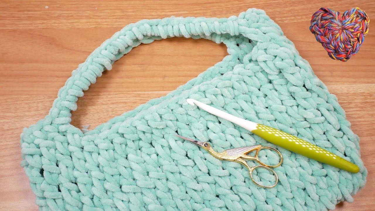 Crochet | Handbag made from cozy yarn | Cute bag idea | Easy instructions