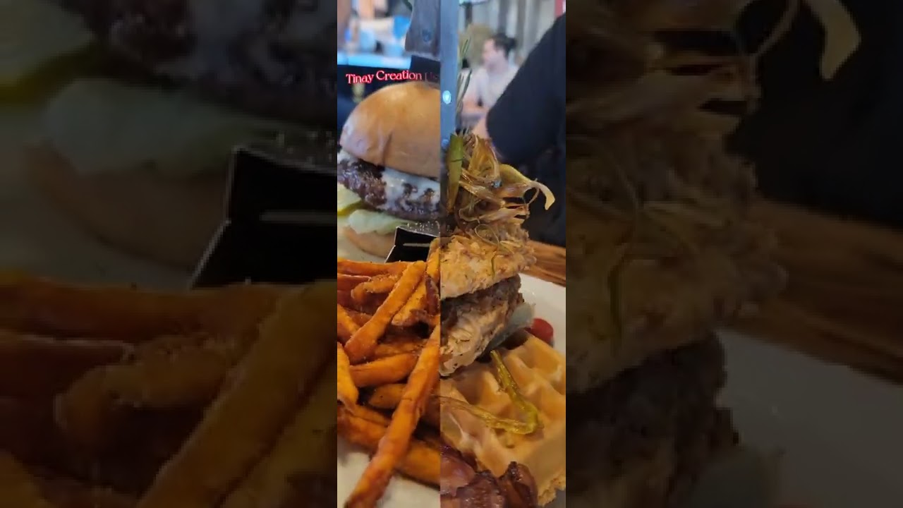 HASH HOUSE A GO GO | WORLD FAMOUS CHICKEN AND WAFFLE #shorts#lasvegas  #tinaycreationusa