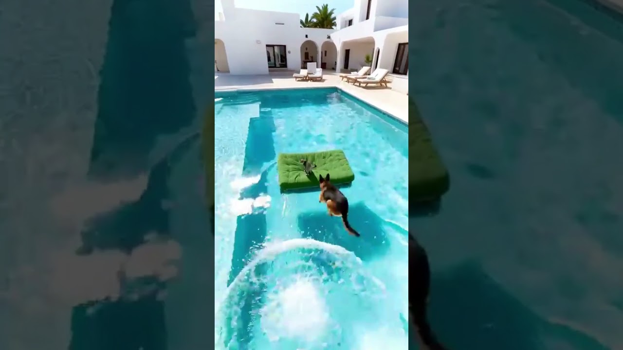 Stress Melts Away in 7 Seconds—It’s Time to Splash🐱🐶❤️