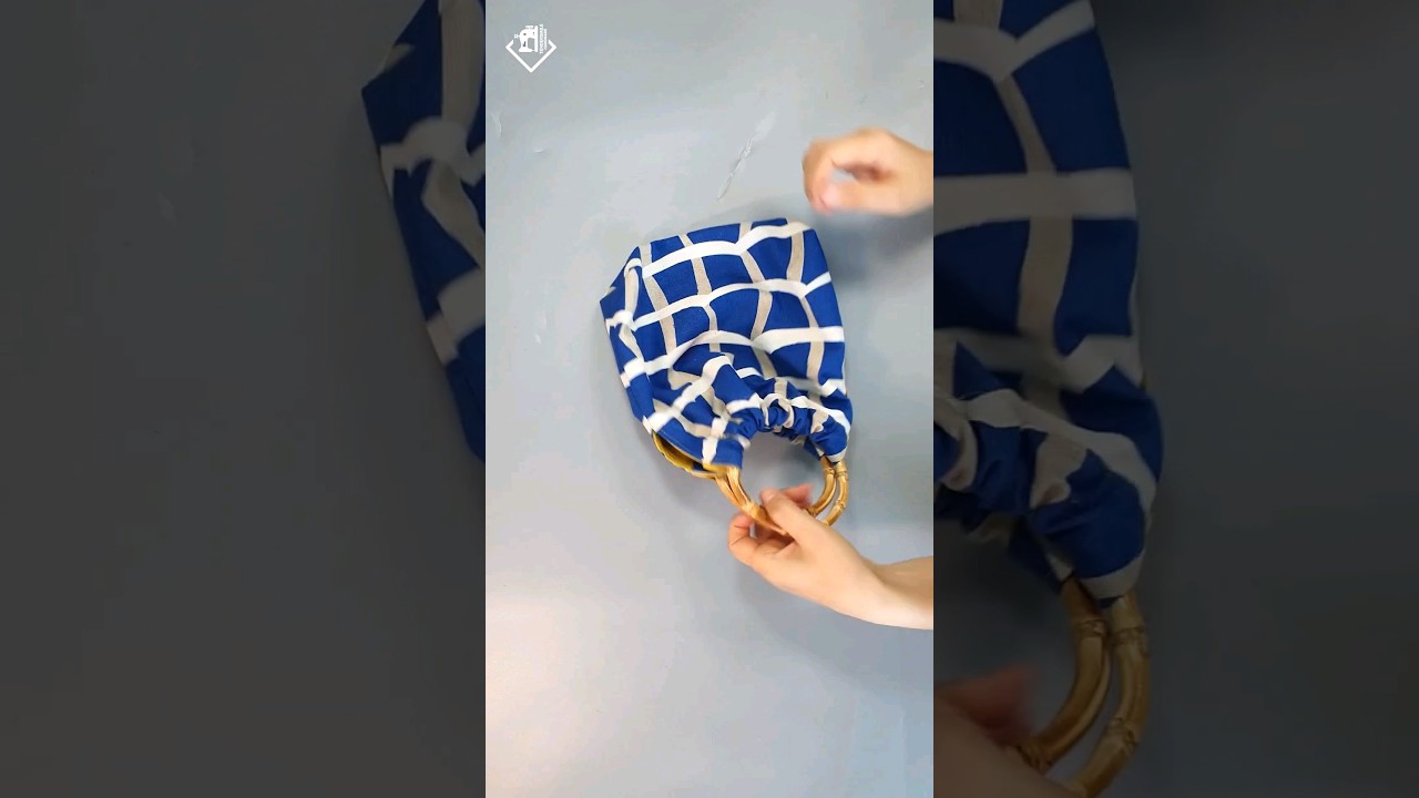 Quick and Easy sewing tips/ Tote bag with bamboo handle #shorts #shortsvideo #sewingtutorial